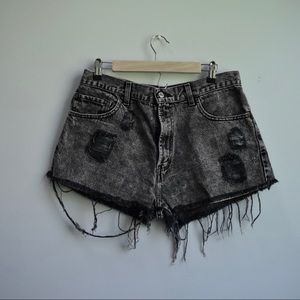 Authentic Mini Dark-Washed Levi Shorts
